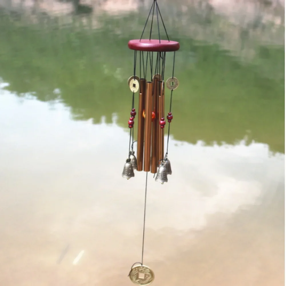 Church Bell Wind Chime Copper Alloy Pipe Solid Wood Pleasant Sound Good Luck Charm Wind Chime For Good Luck Wind Chime