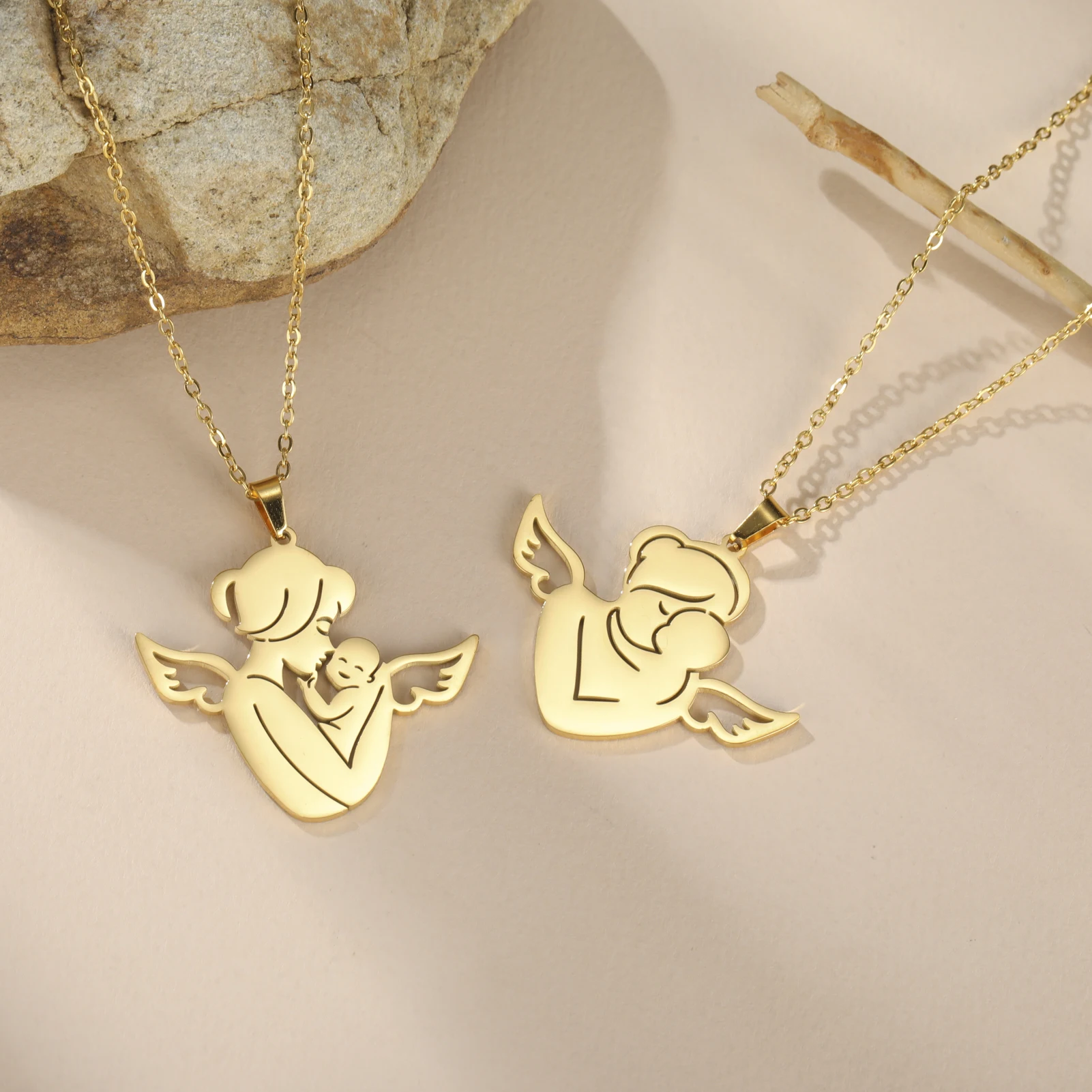 COOLTIME جميل الأسرة قلادة القلائد الفولاذ المقاوم للصدأ أمي أبي الأطفال الطفل الحوامل قلادة مجوهرات هدية عيد الأم