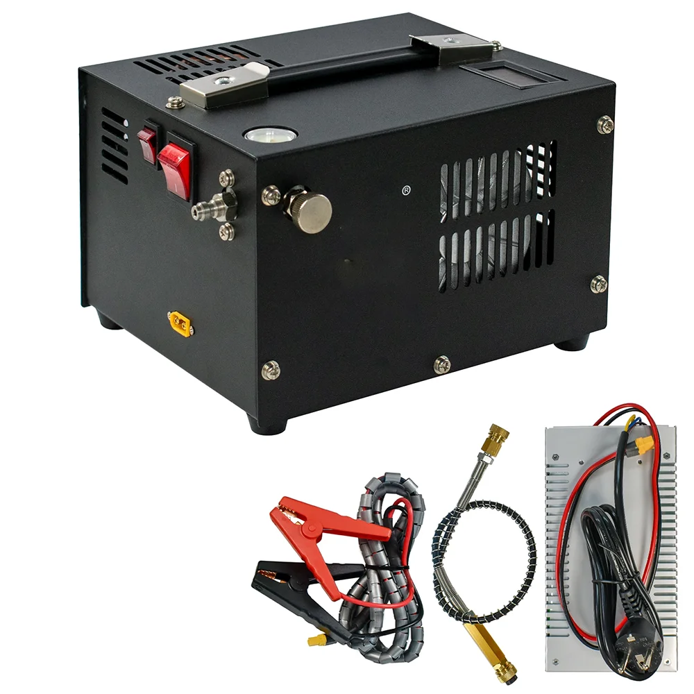 

Компрессор высокого давления 30 МПа 110В/220В/12В DC для дайвинга на открытом воздухе, 4500 фунтов на кв. дюйм, 300 бар, PCP воздушный компрессор