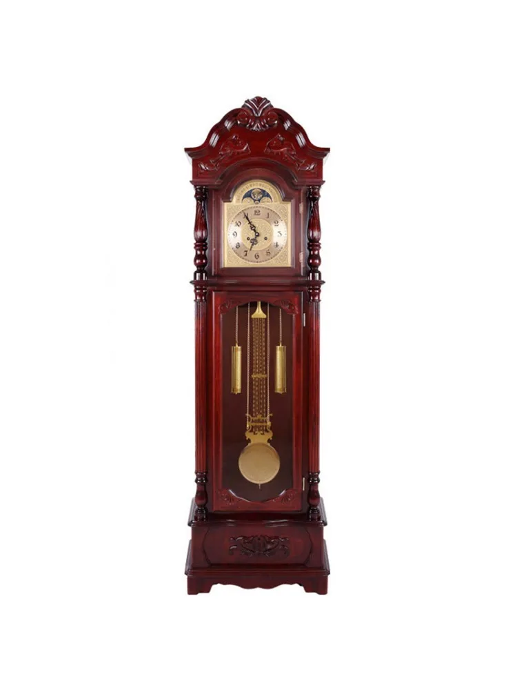 Bewegung Boden Uhr Wohnzimmer Große Uhr Massivholz Chinesische Retro Schreibtisch Uhr Vertikale Atmosphärische Mechanische Europäischen Stehend