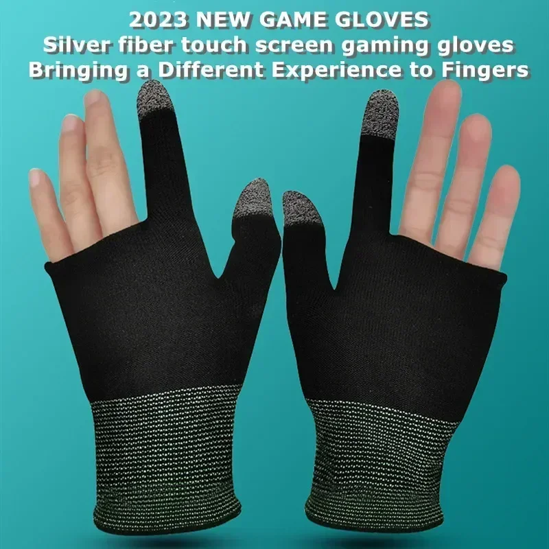 G1/G2/G3 Mobile Game Finger Gloves Sweatproof Breathable Anti-slip Touch Screen Silver Fiber Fingertips Gaming Cover Accessories