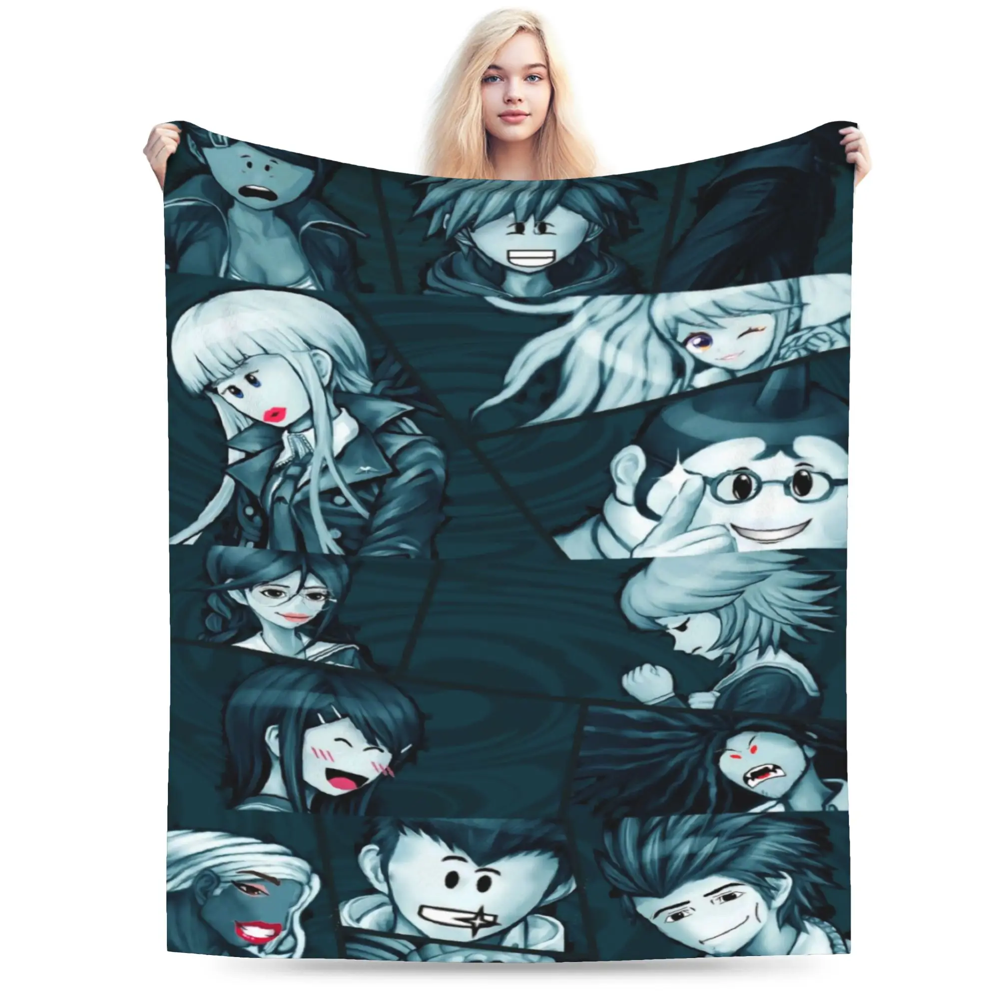 Danganronpa Warm Blanket Nagito Komaeda The Ultimate Children Plush Throw Blanket Couch Chair Flannel Bedspread Sofa Bed Cover