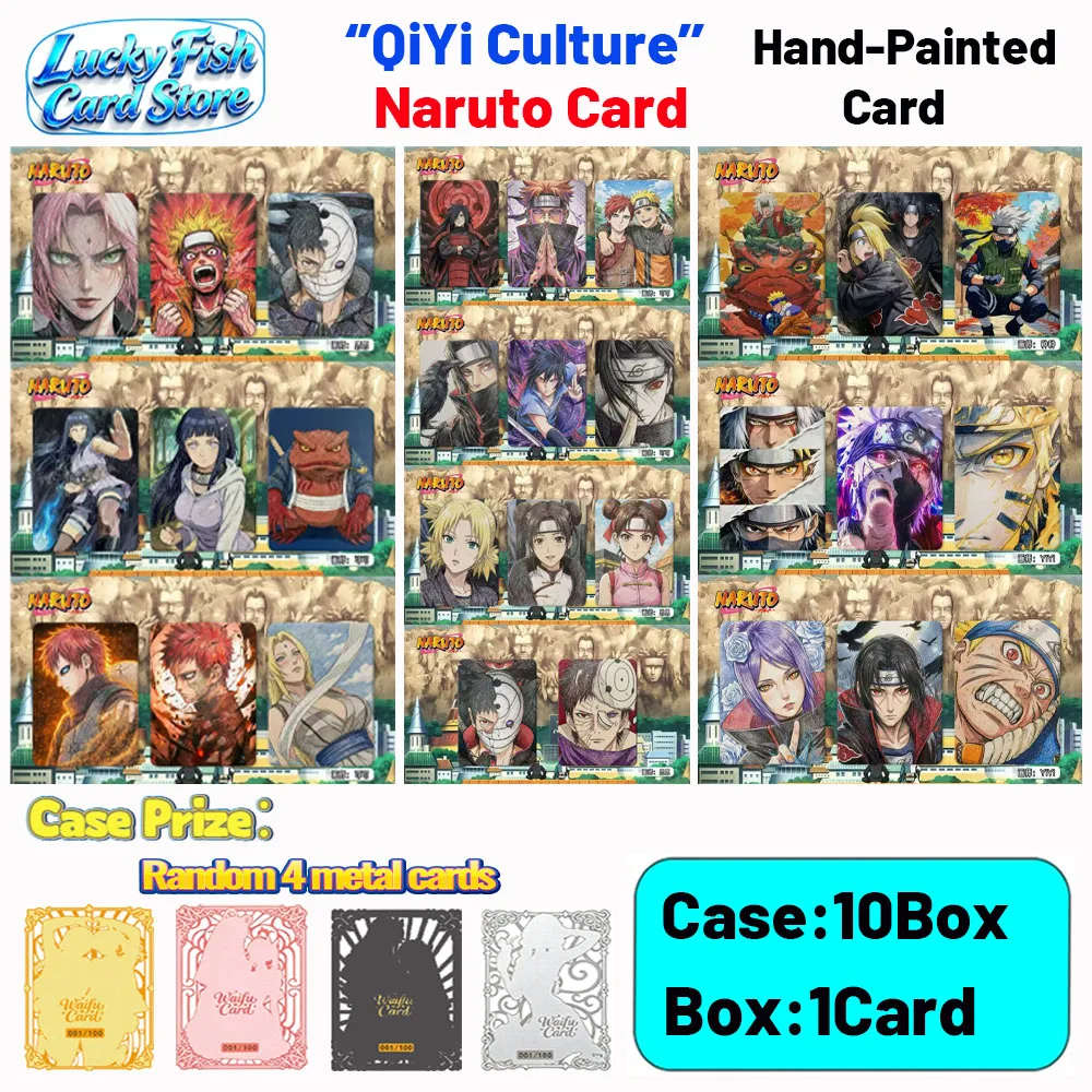 

Wholesale 2026 New QiYi Creative Studio Naruto Hand-Painted Card Top Artist Handmade Case 10 Pieces