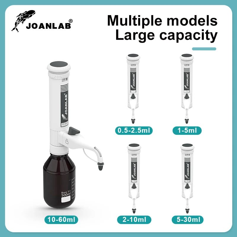 JOANLAB Bottle Top Dispenser Adjustable Quantitative Laboratory Dispenser Autoclavable Lab Equipment
