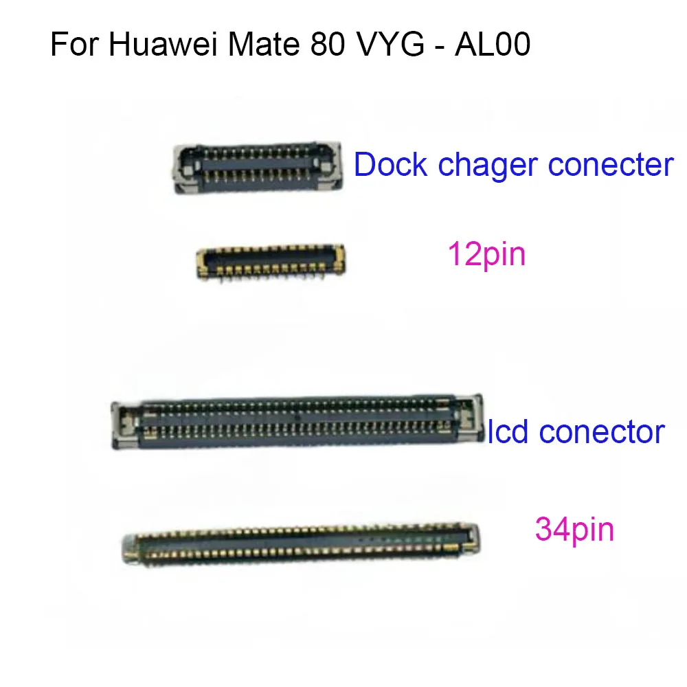 Para Huawei Mate 80 VYG - AL00 Pantalla LCD Conector Dock Puerto de Carga Micro Conector FPC Lógica en la Placa Base