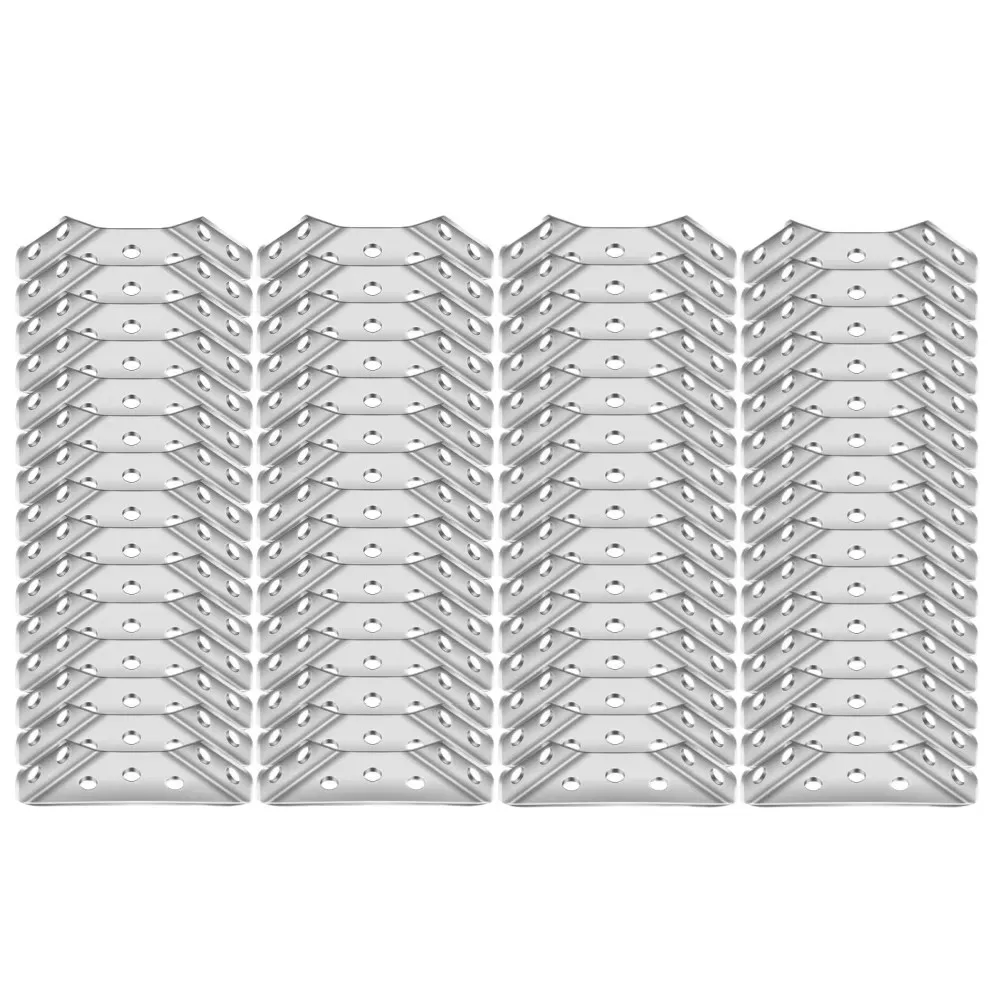 100Pc-12Pc Rvs Hoekbeugel Universele Meubels Haakse Vaste Beugel Kast Trapeziumvormige Laag Board Connector