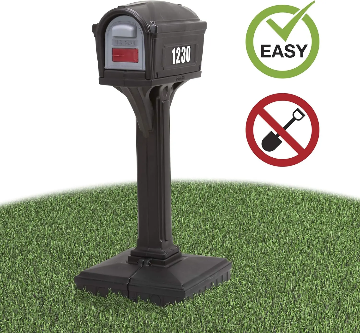 

42002R-04 Dig-Free Easy Up Classic Mailbox – Black