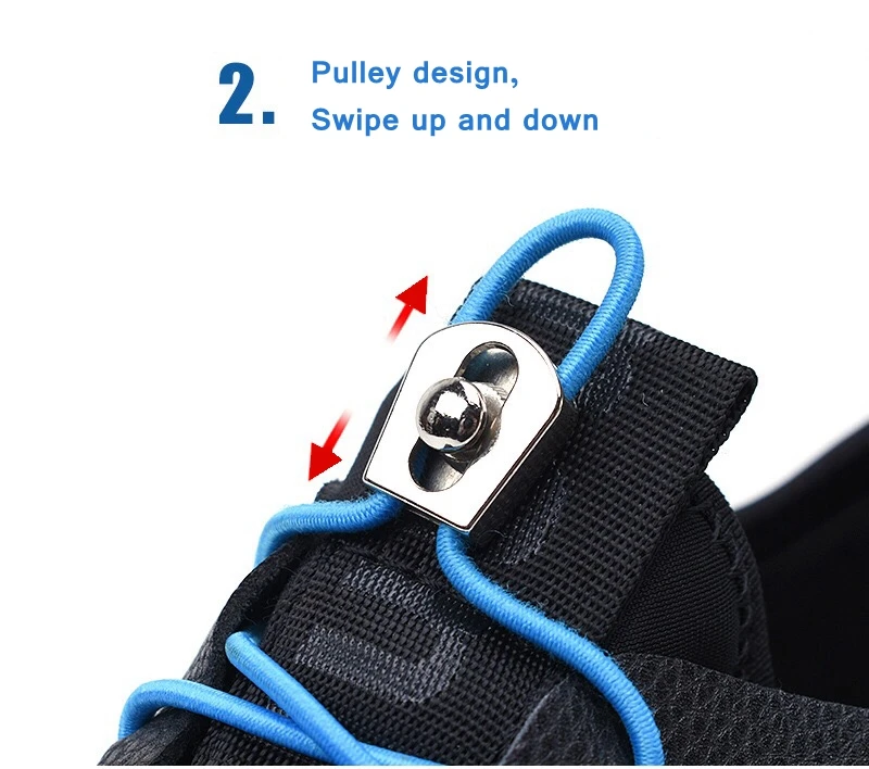 1Pair Elastic No Tie Shoe Laces Metal Buckle Round Shoelaces Kids Adult Quick Lazy Sneakers Shoelace Shoe Laces Shoestrings