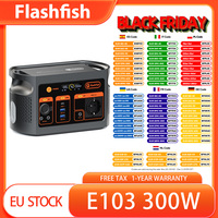 Flashfish E103 300W Portable Power Station, 179.2Wh LiFePO4 Battery, Pure Sine Wave Inverter, Fast AC Recharge, Multi-Output