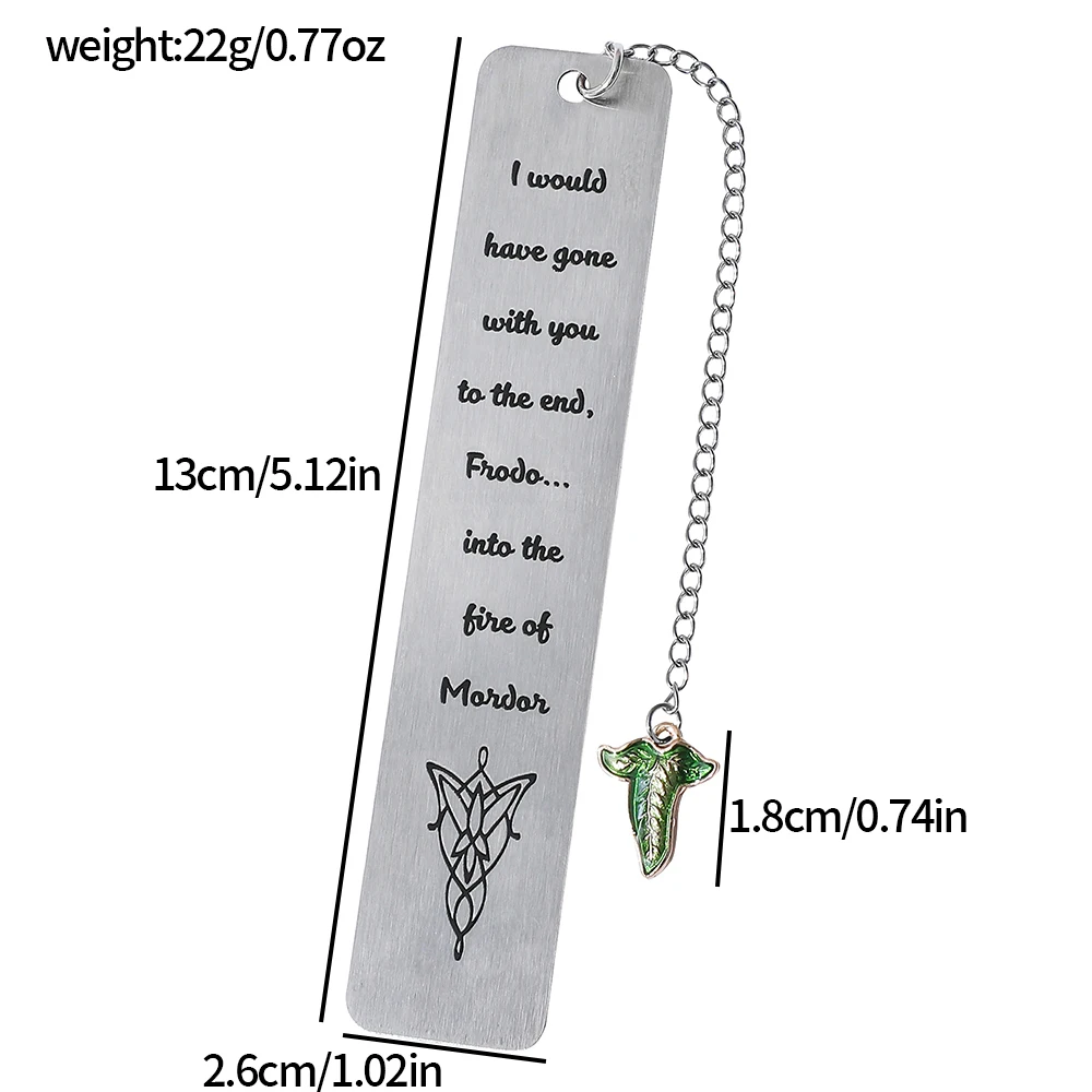 The Lord of the Rings: tekstbladwijzer, ringhanger, leesaccessoires voor fantasieromanlezer, kantoorbenodigdheden, bladwijzercadeau