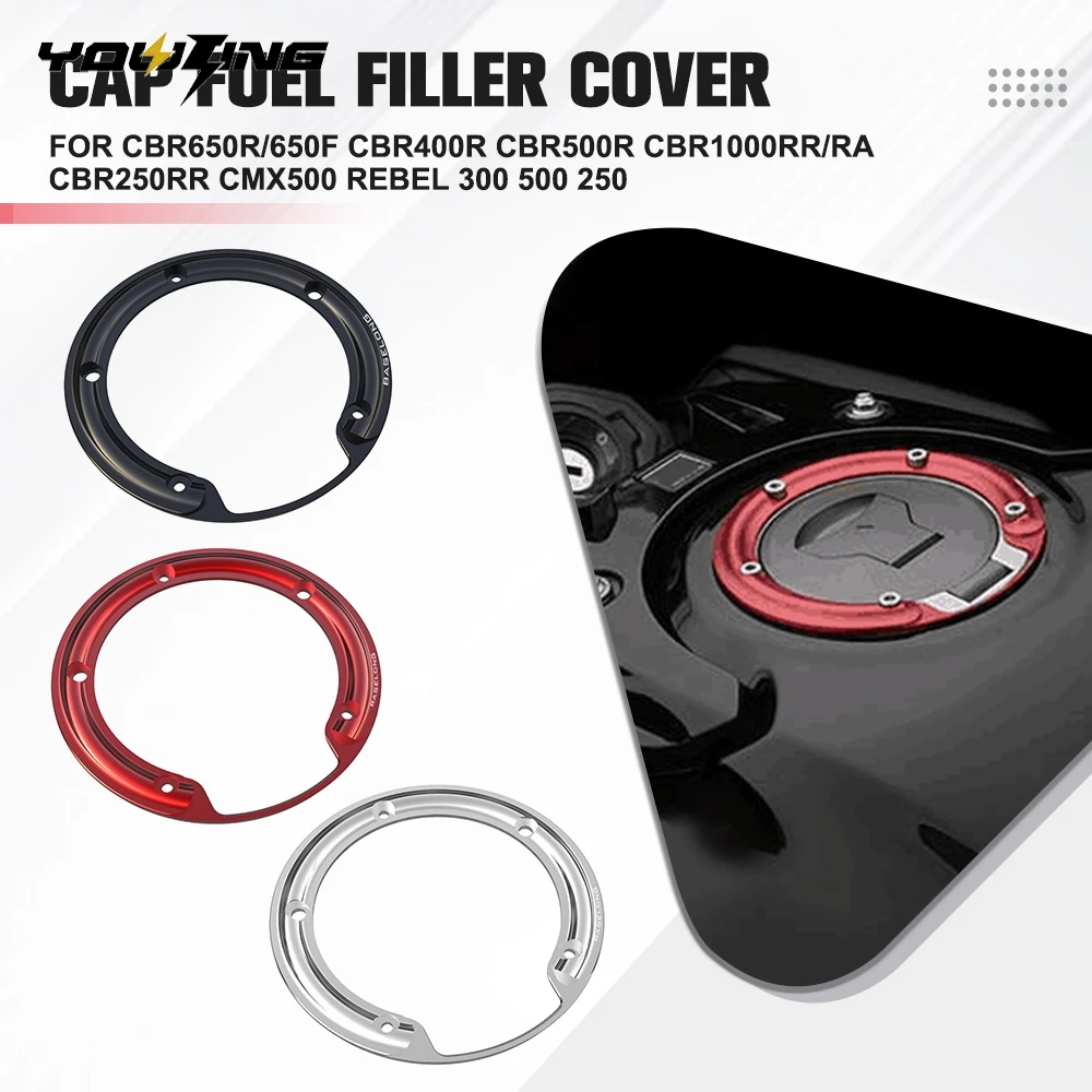 

For Honda CMX500A / CMX500 2017-2023 Rebel 500A /500 2017-2023 CB500X 2021-2023 Motor Gas Oil Cap Fuel Filler Cover Protection