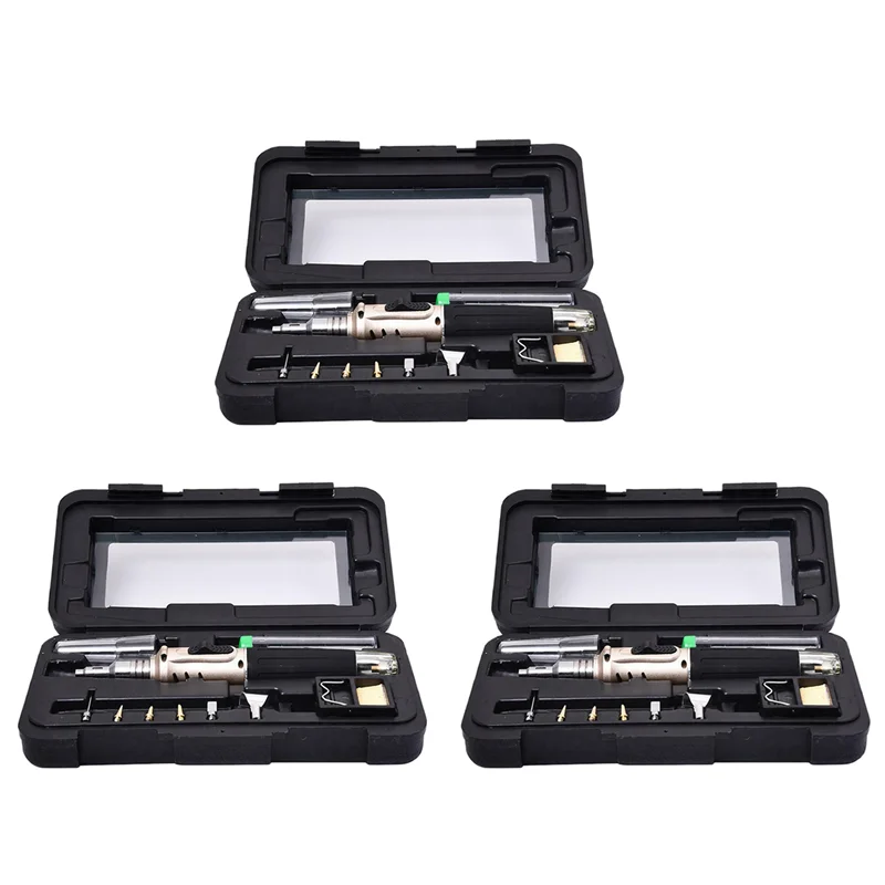 ABDJ-30X HS-1115K 10 في 1 متعددة الوظائف الغاز سبيكة لحام مجموعة علبة أخف رذاذ مجموعة معدات لحام