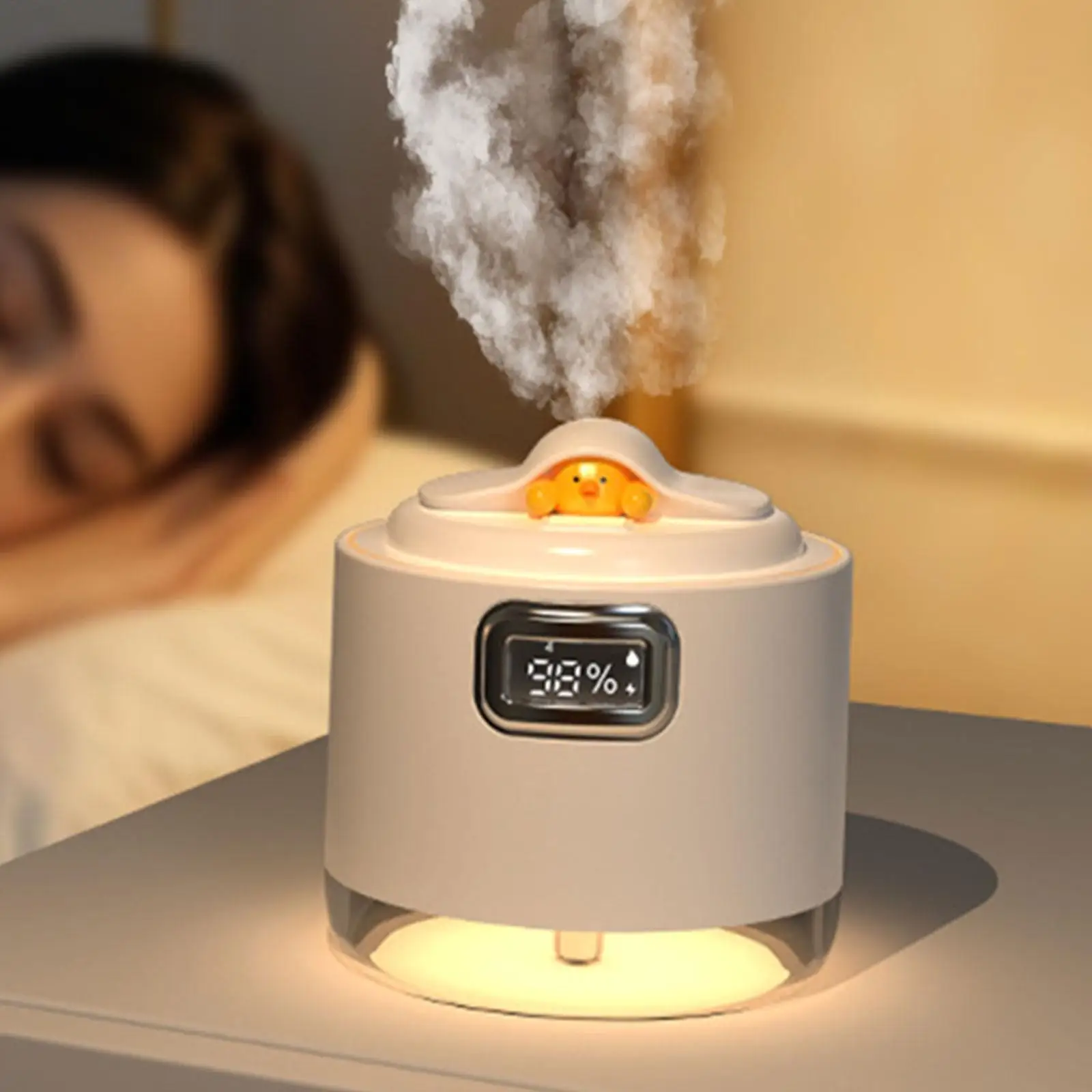 هدية وضع الرذاذ المزدوج المرطب مع ضوء لممارسة اليوغا في غرفة المعيشة في المنزل