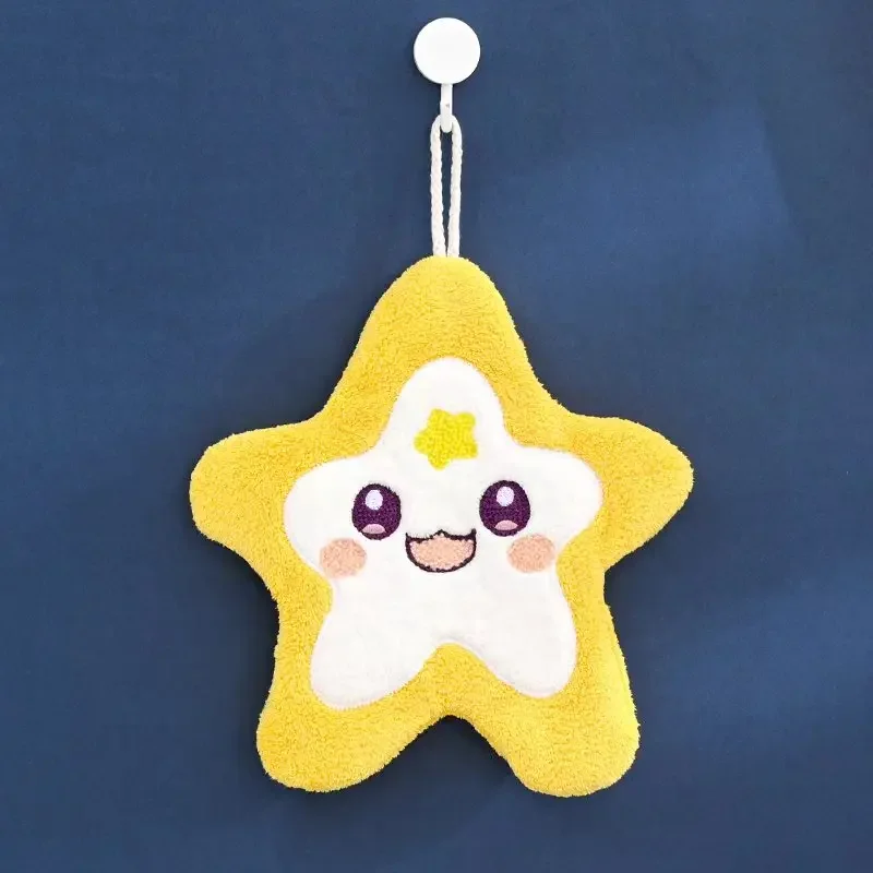 Starfish towel cute jellyfish shell coral velvet household children absorb water does not lose hair kitchen bathroom hand towel