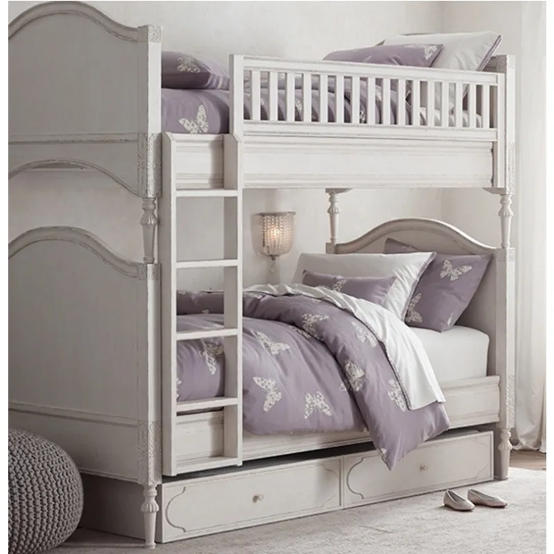 American country high and low bed, mother and child bed