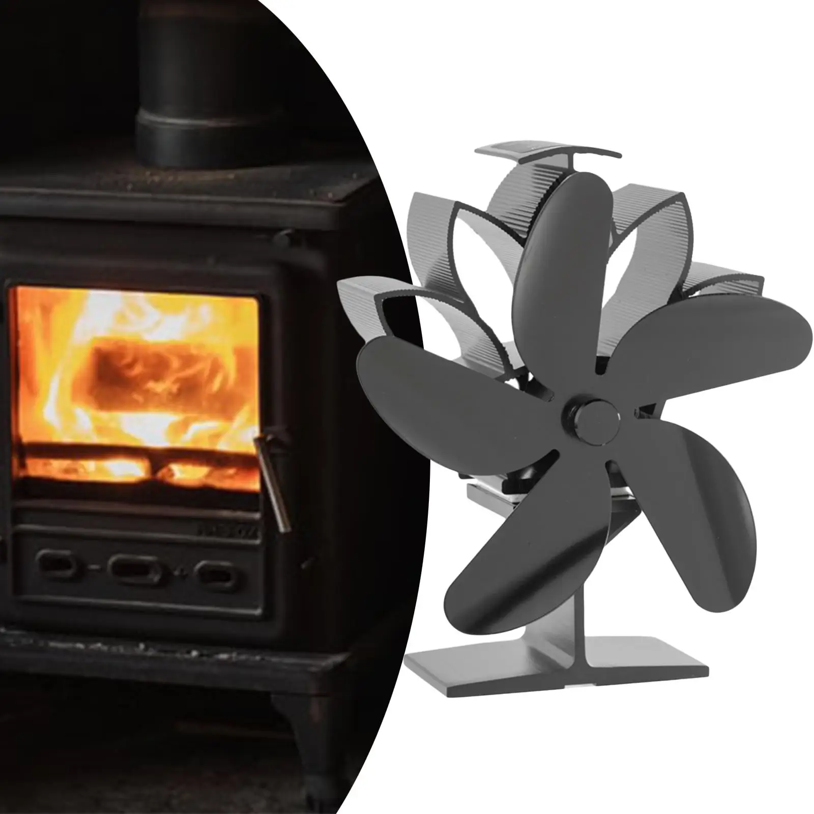 Powered Stove Fan /Log Burner/Fireplace and Efficient Distribution