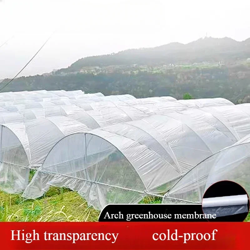 White Arch Greenhouse Membrane Winter Vegetable Greenhouse Cold Proof Plastic Cloth Nursery Planting Windproof Insulation Film