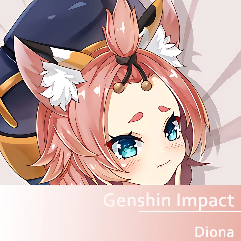 Game Genshin Impact Diona Pillowcase Hugging Body Pillow Case Bedroom Bedding Cosplay Pillow Cover Dakimakura