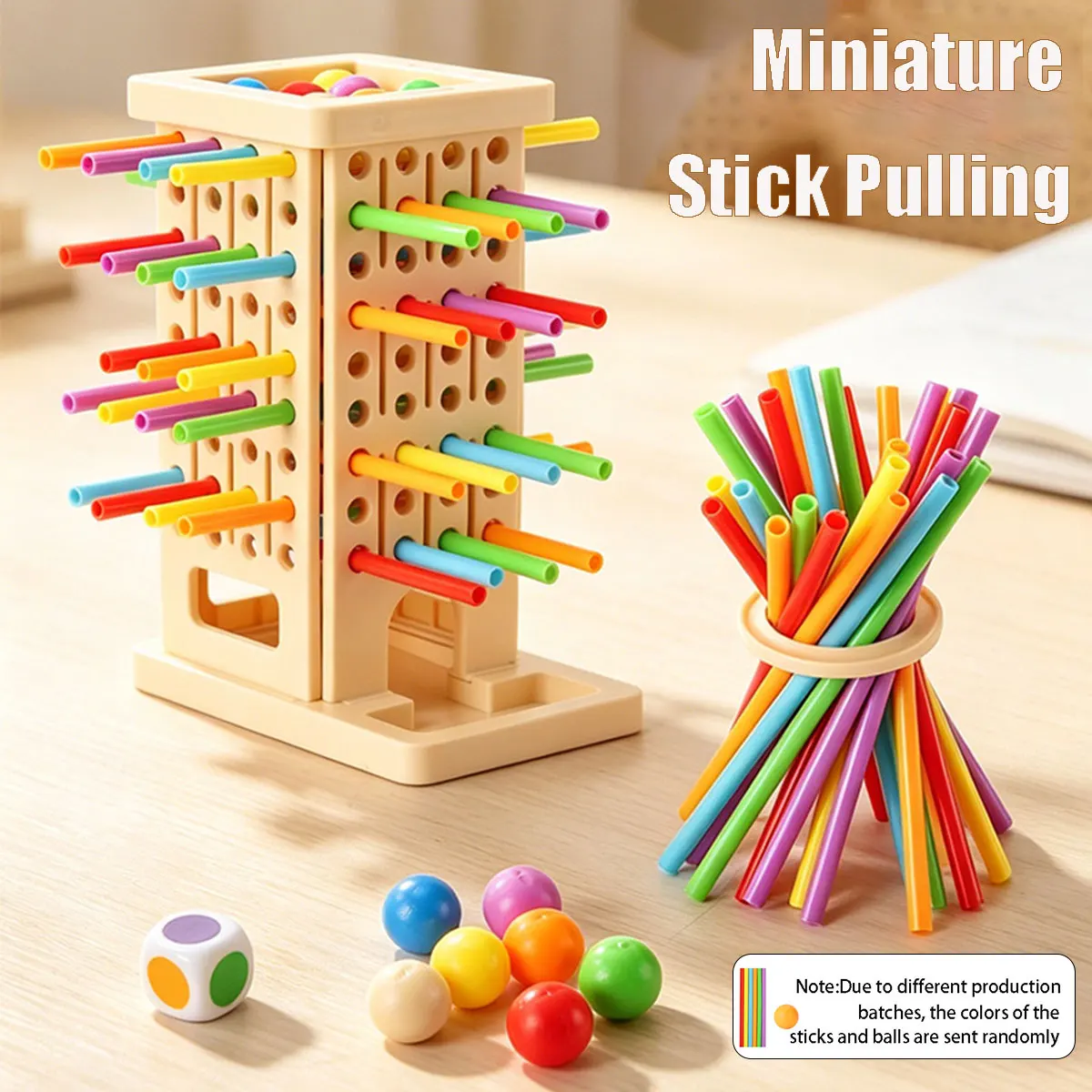 Mini Size Puzzle Sticks Balance Toy Kids Educational Color Cognitive Learning Board Game For Children Gifts