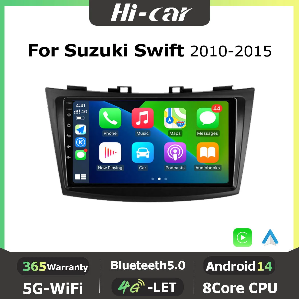 2 Din Android14 Car Stereo Radio For Suzuki Swift 2010-2015 Centre Multimedia Player Navigation GPS Carplay Auto GPS Stereo 4G