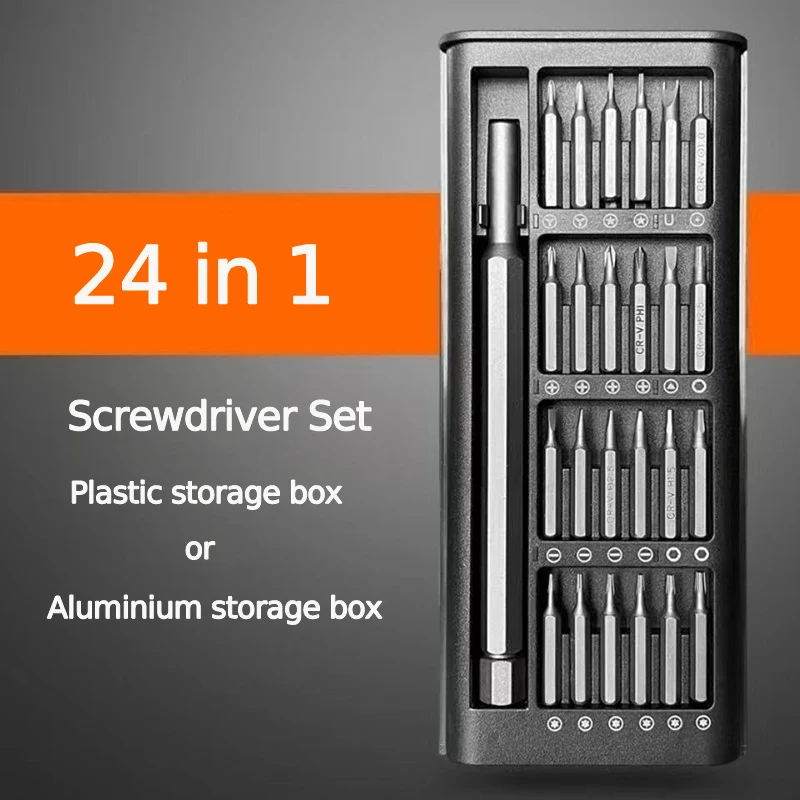 

24pcs Multifunction Household Screwdriver Set For Computer Phone Dismantle Maintenance Precision Tool Set For Computer, Phone
