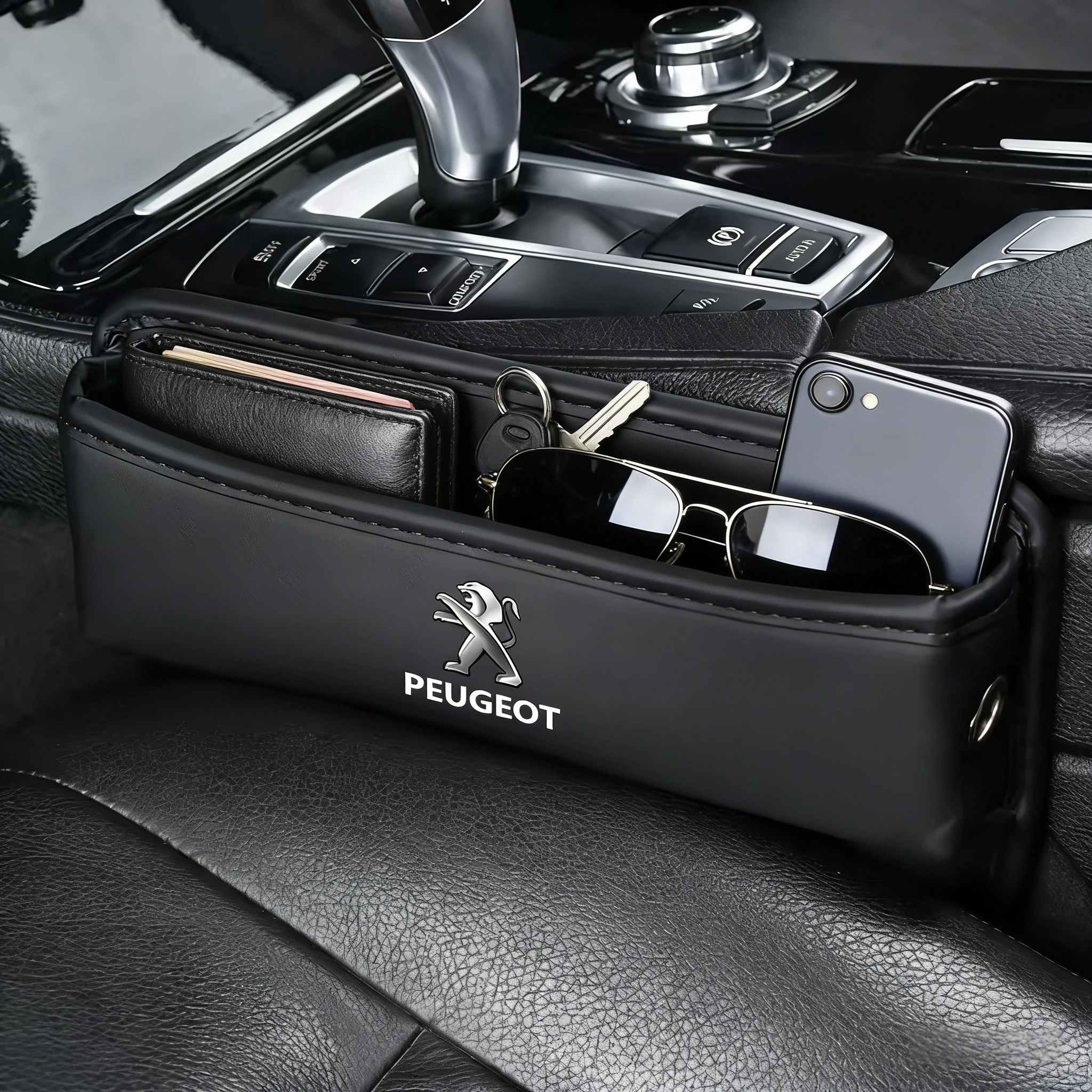 Car Seat Gap Leakproof Storage Box Storage Box For Peugeot 5008 408 308 Landtrek 208 2008 3008 Rifter 508 301 108