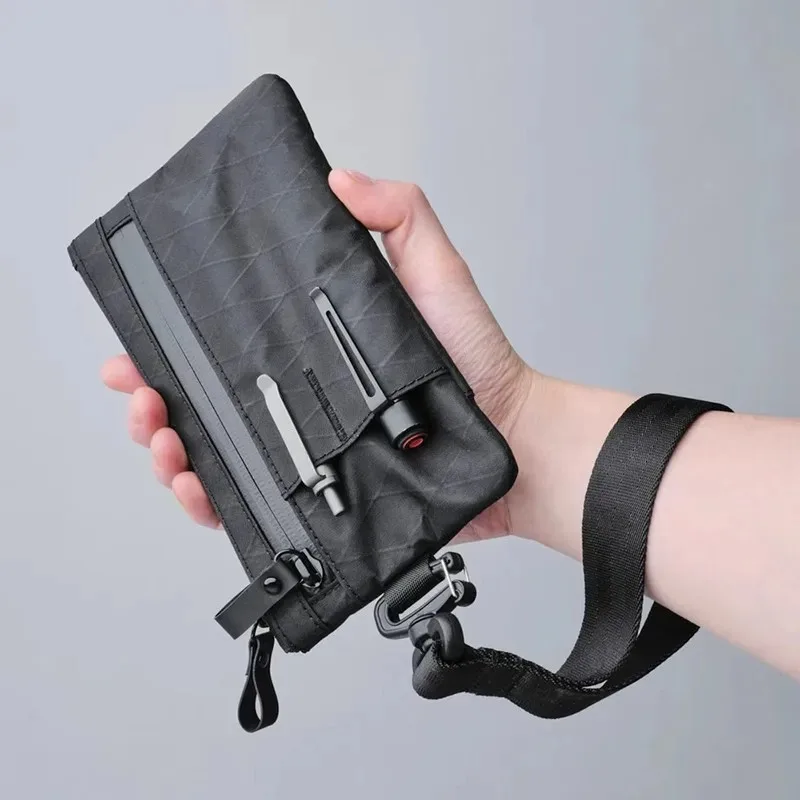 Bolso hermoso impermeable para hombre, muñeca de gran capacidad, portátil, multifuncional, billetera cero, bolsa para tarjetas de viaje, bolsa de almacenamiento de herramientas
