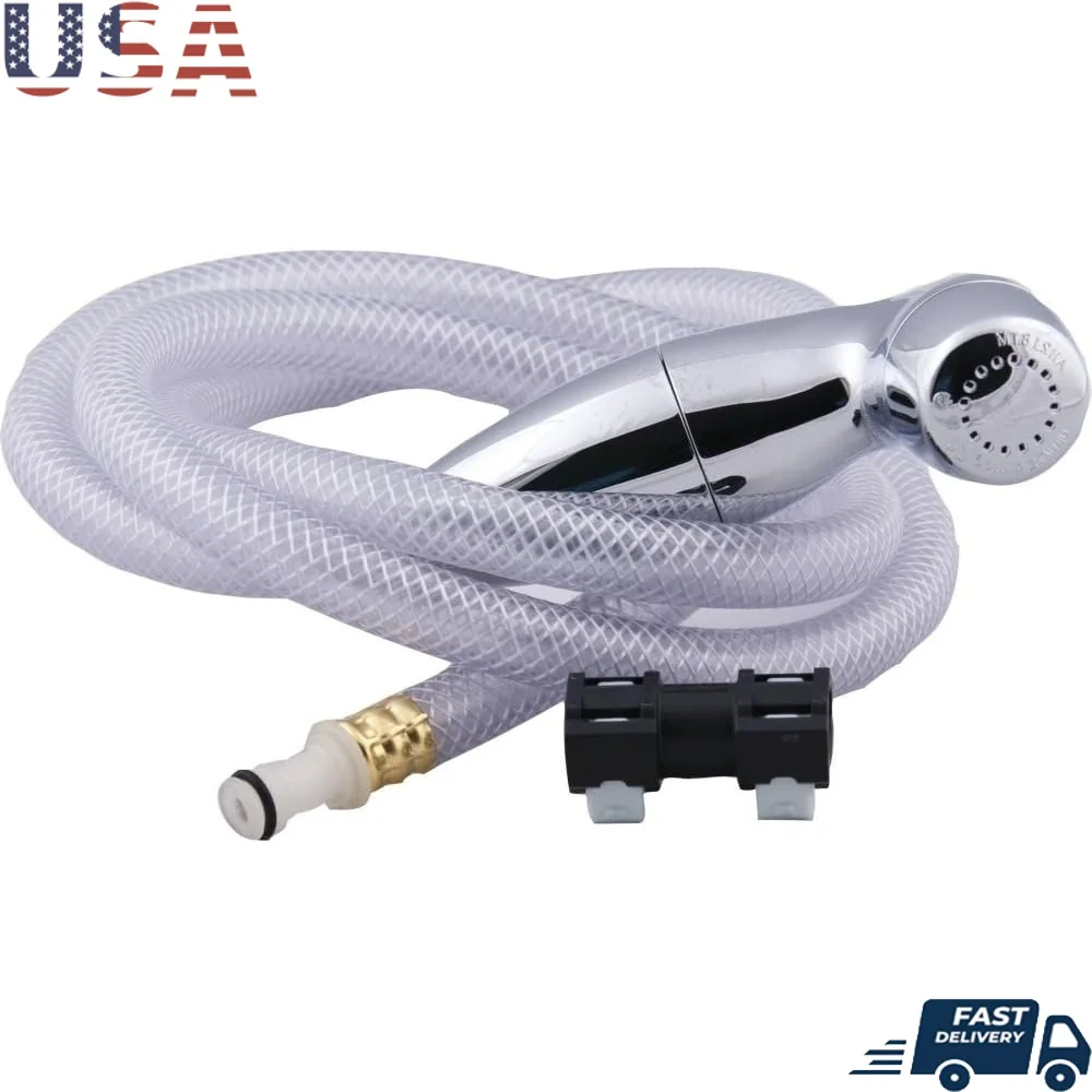 

Хромированная распылительная головка и шланг в сборе Замена сантехнического приспособления Простая установка Прочная и светоотражающая зеркальная отделка 8,64 унции