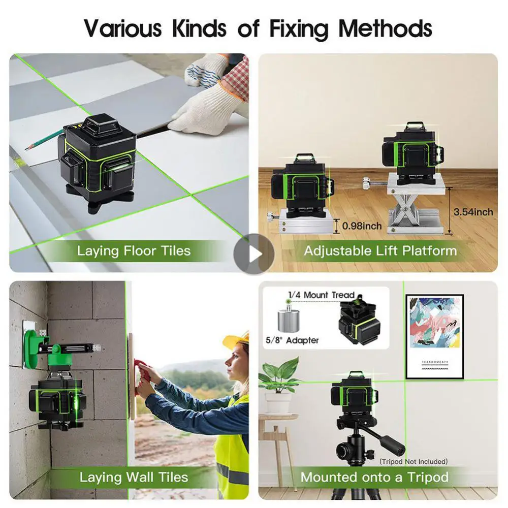 Glazen Raam Laser Level Product Size 4.8 4.8 2.3Cm Comfortabeler En Handig Waterdicht Ontwerp Glazen Stuk Accessoires