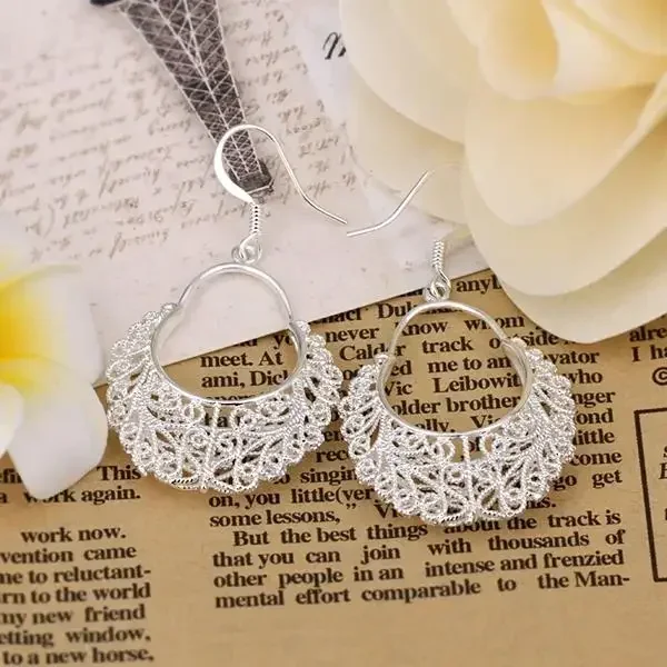 Street All-Match Designer 925 Sterling Silver Vintage Long Earrings For Women Fashion Party Wedding Accessories Jewelry Gifts