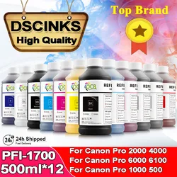 500ml 12Colors/Set PFI-1700 Pigment Ink for Canon PFI1700 PFI57 imagePROGRAF Pro 1000 2000 4000 6000 4000s 6000s 6100s Pro-500