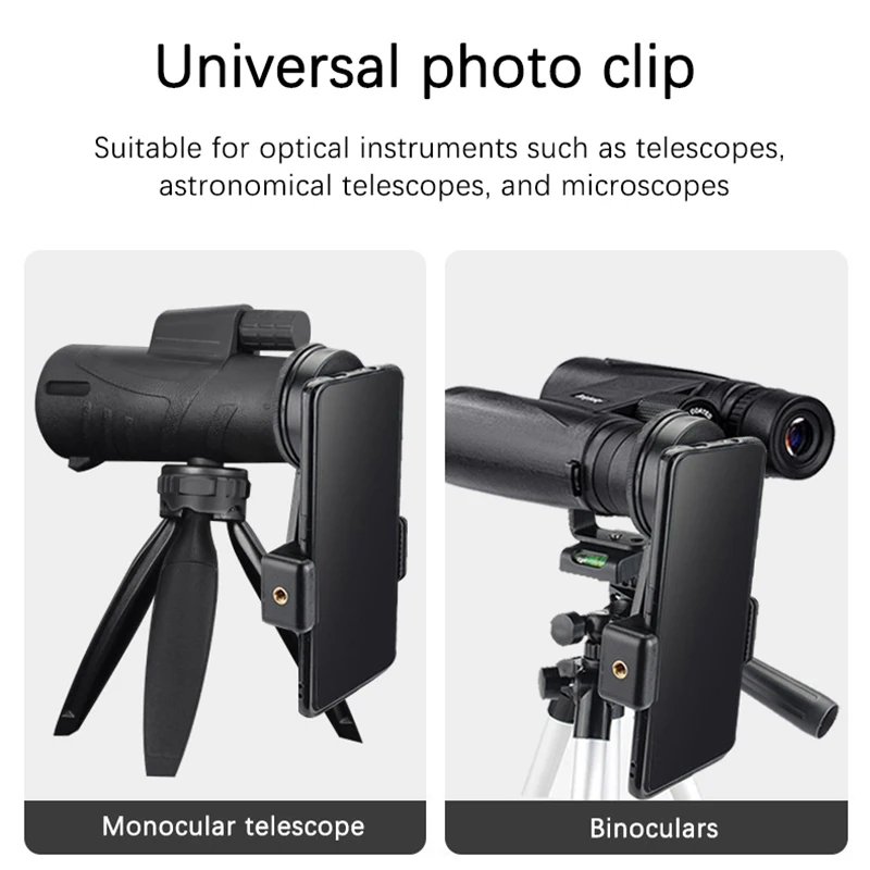 Upgrade Universal Cell Phone Adapter Bracket Clip Mount Rotary Clamp Soft Rubber Material For Binocular Monocular Telescope