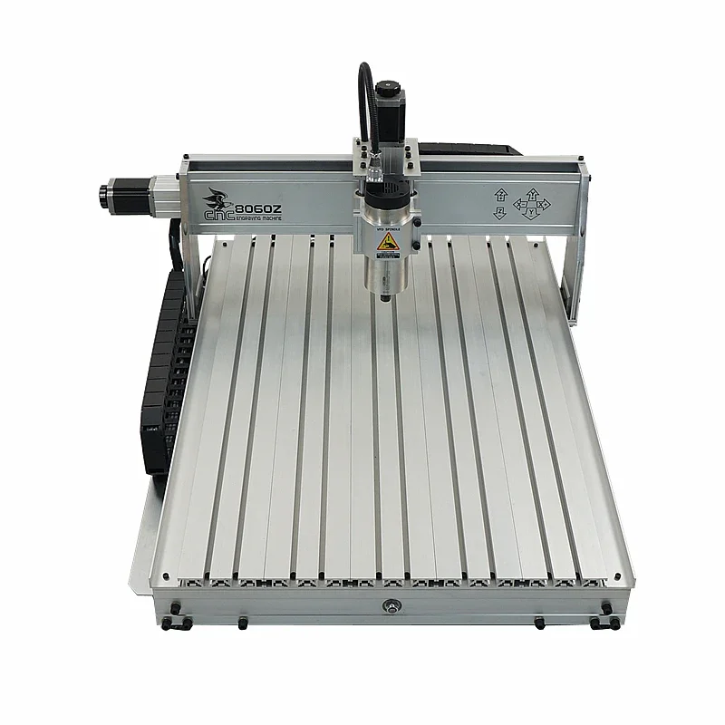 8060Z 2200W Metaalgraveersnijmachine met handvat 6040 Houtbewerking CNC-router 4-assige USB-graveursnijder 1500W voor koper