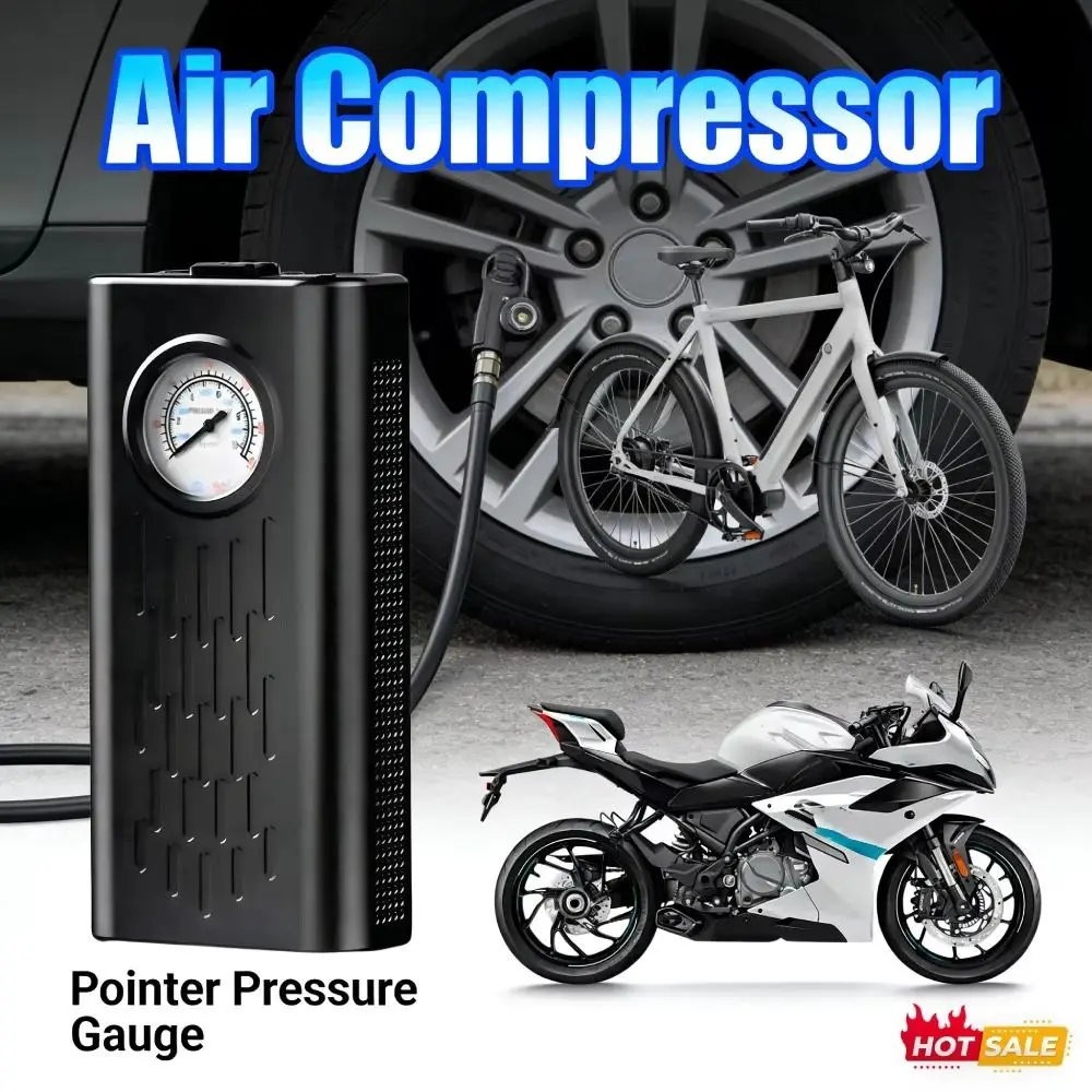 Pointer Pressure Gauge Tire Inflator Smart Dial Display High-Power Cordless Tire Inflator Handheld Wireless Car Tire Inflator