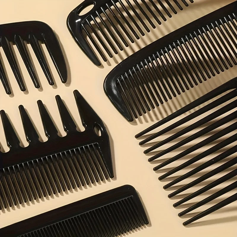 6pcs New Styling Hairdressing Men Women Beauty Salon Hair Hairdressing Black Brush Combs Hairbrush image 5