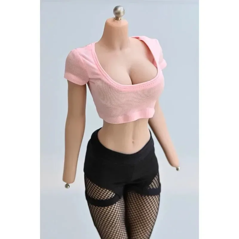 1/6 スケール女性兵士トレンディなセクシーなショートウエストスリム Tシャツ服モデル 12 "アクションフィギュア Tbl Ph 人形アクセサリー