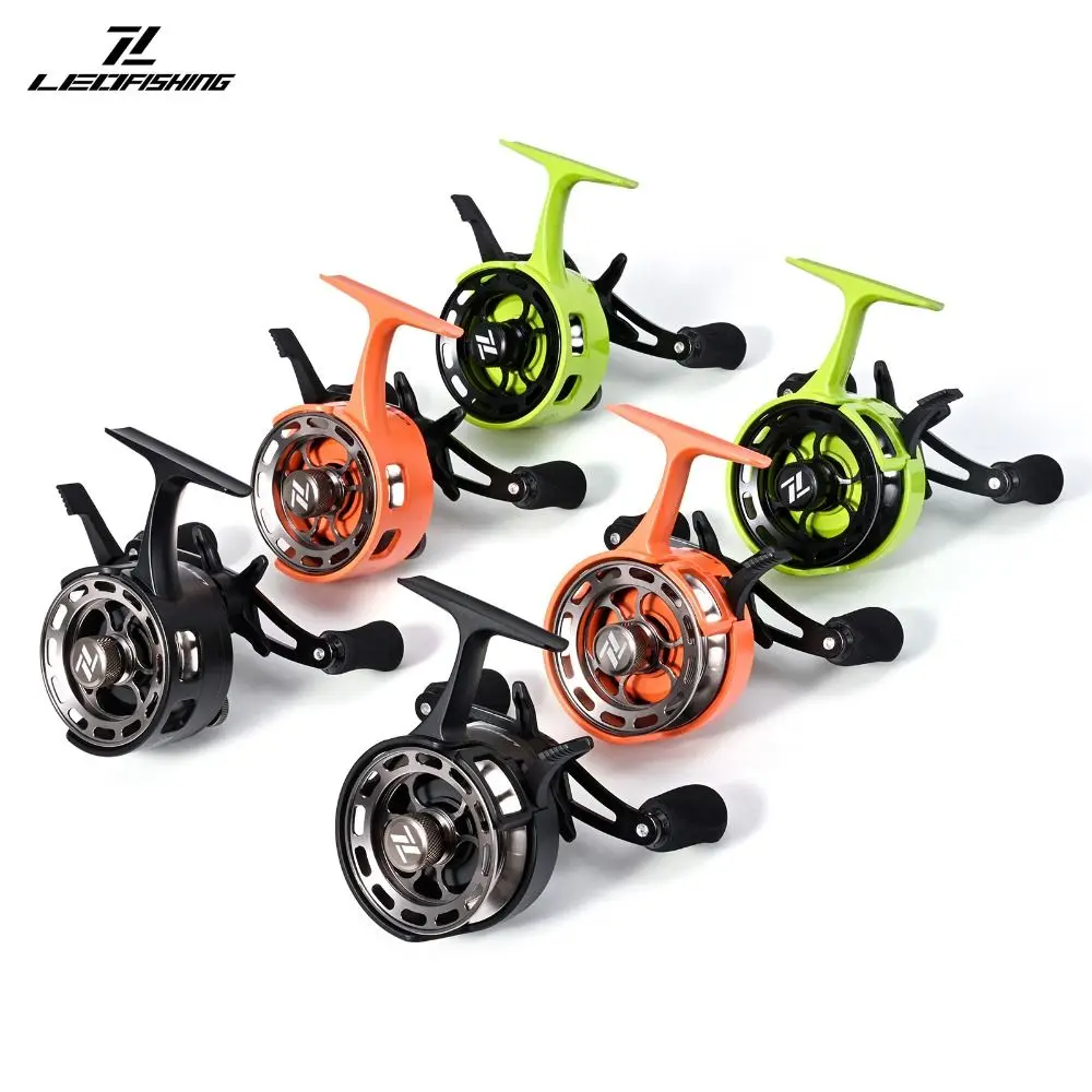 Quick Release Reel Ice Fishing Wheel Metal Spool Casting Fishing Reel Smooth Handle Braking Aluminium Alloy