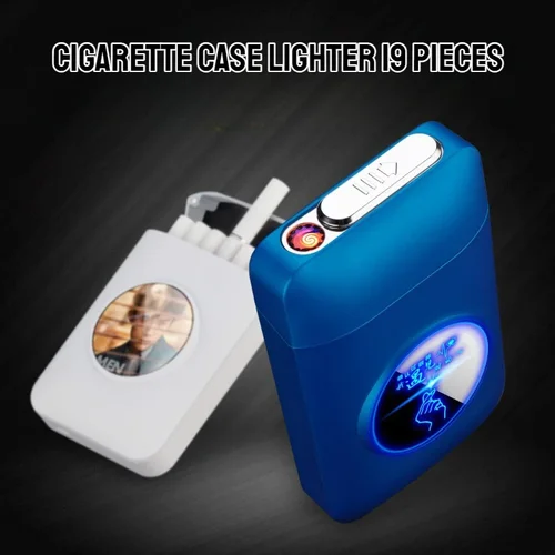 LED 라이트 스크린 전자 담배 라이터, USB 충전, 남성용 흡연 가제트, 연기 액세서리, 담배 박스, 신제품