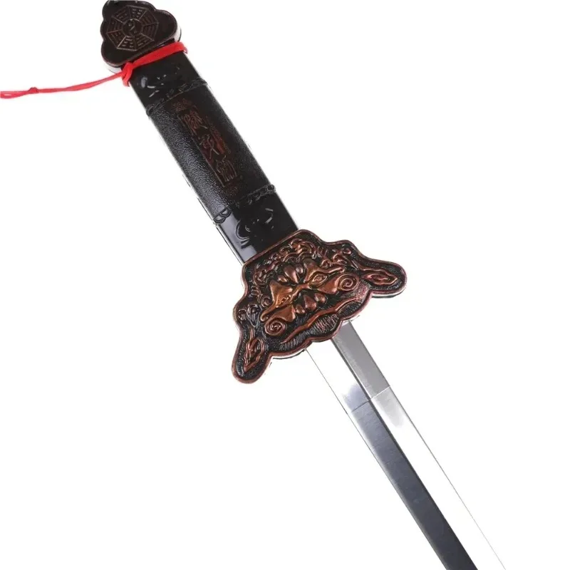 Retractable Unsharpened Tai Chi Sword Prop, Foldable Martial Arts Decor for Outdoor Morning Practice & Cosplay Stage