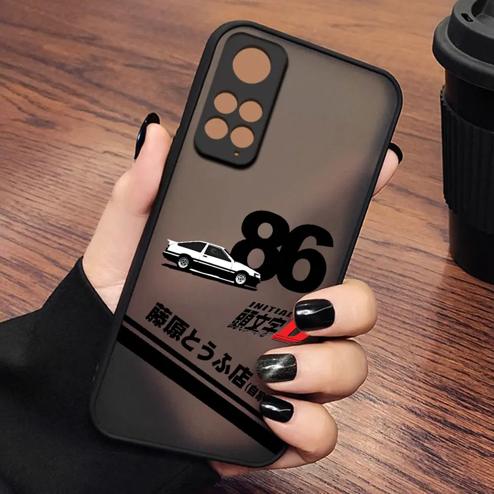 Anime Initial D AE86 Phone Case For Samsung S23 S22 S21 S20 S10 FE Note20 Note10 Plus Ultra Lite 5G Matte Transparent Cover image 5