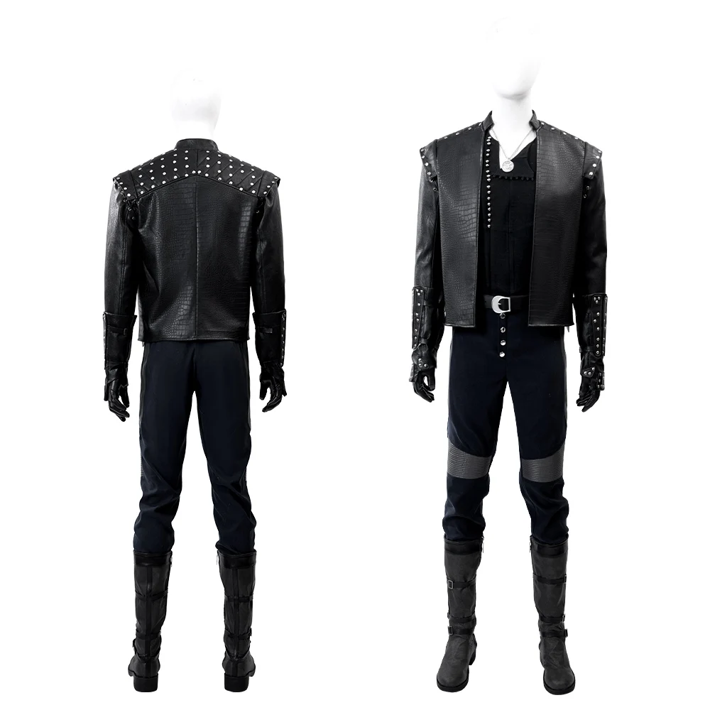 

Geralt Cosplay Costume Leather, Rivet Full Set Custom Size XS-XXXL Halloween Christmas Comic Con