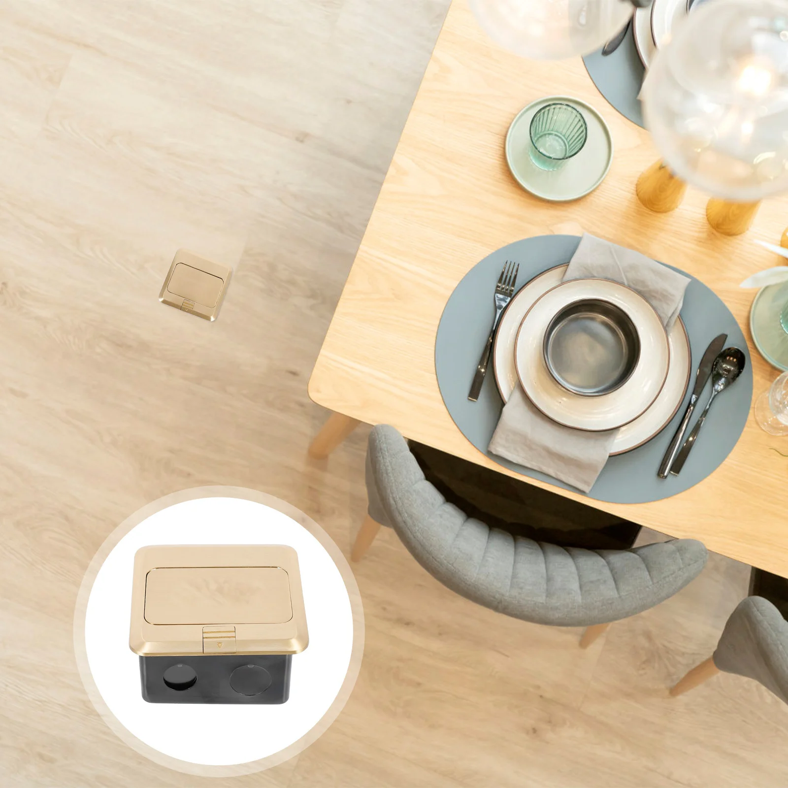 

1Set Network Pop-Up Floor Outlet Creative Pop-Up Cable Electrical Outlet Cover for Home Office School Hotel Durable Practical