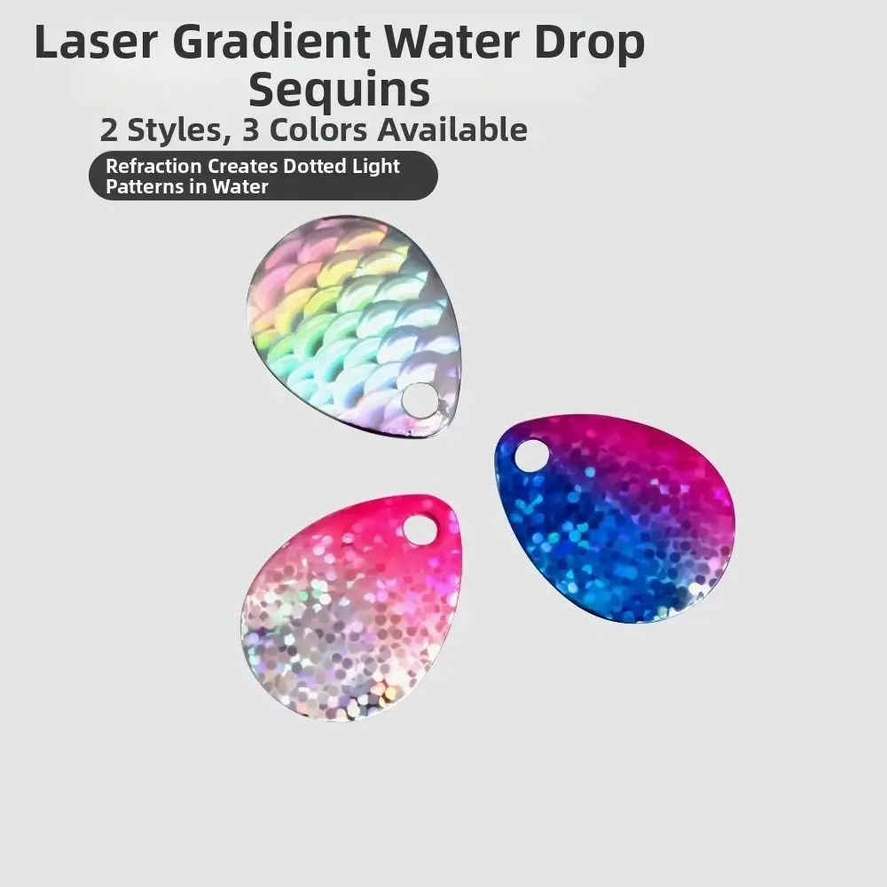 10pcs 10pcs Fishing Spoon Blanks Colorful Holographic Iridescent Fish Scale Spinner Blades Spinner Blades DIY Lure Making Blanks