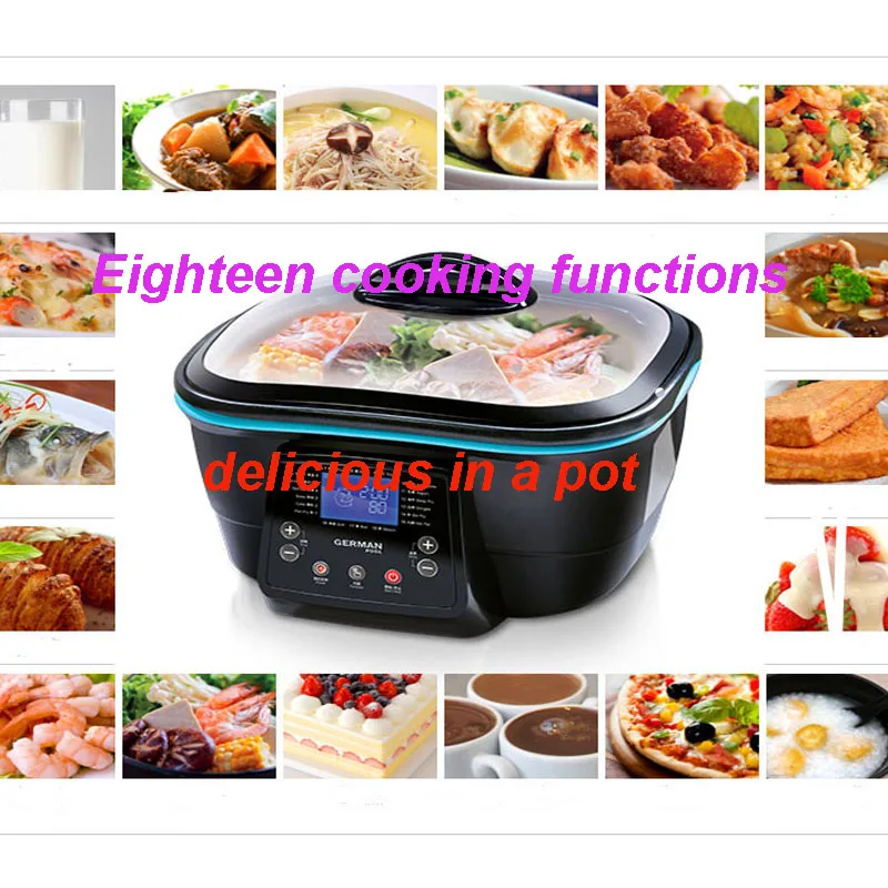 1500W Multifunctionele Elektrische Fornuis Keukenapparatuur Multifunctionele Hot Kookpot Koreaanse Ketel Koekenpan Kookgerei