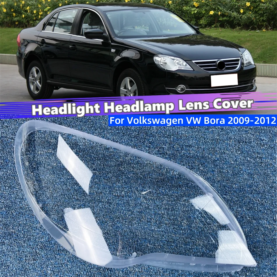 

For Volkswagen VW Bora 2009 2010 2011 2012 Accessory Cars Lampcover Caps Headlamp Car Front Headlight Lens Cover Lights Shell