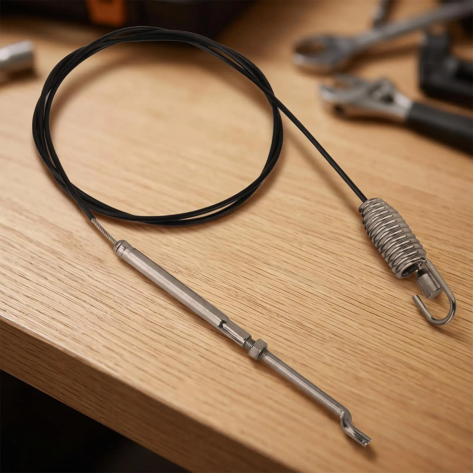 Snow Blower Drive Cable for Clearing Equipment Handle Mechanism Replacement Part with Adjustable Threaded Section