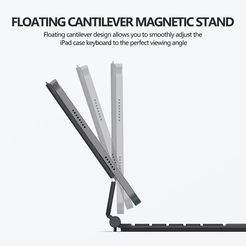 아이패드 미니 6용 구조독 매직 키보드 케이스 6세대 플로팅 캔틸레버 스탠드 아이패드 미니 6용 멀티 터치 트랙패드