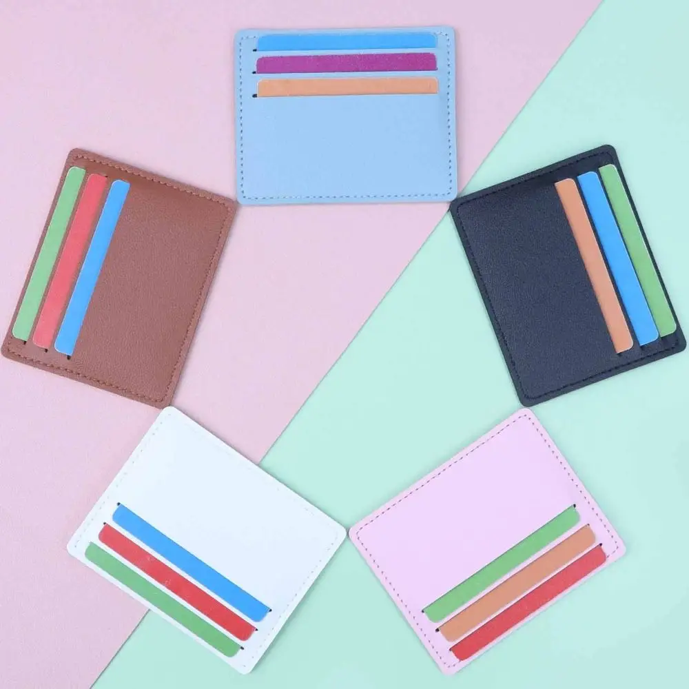 High Quality PU Leather PU Card Holder 5 Colors Multiple Card Slots Business Card Holder Card Cover Women Men