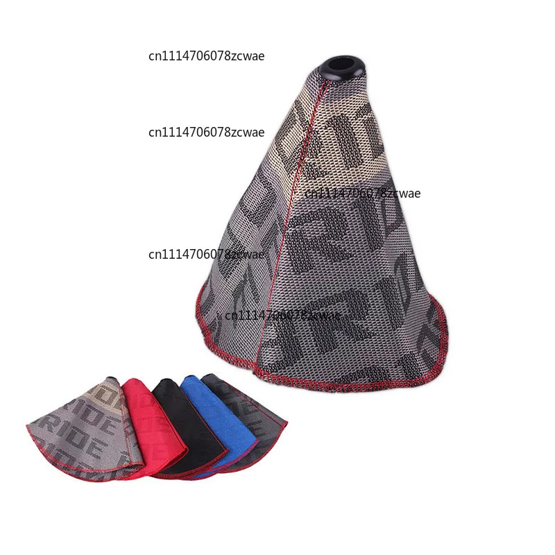 Racing Style Canvas Gear Shifter Dust Boot Auto Modification Shift Knob Replacement Cover