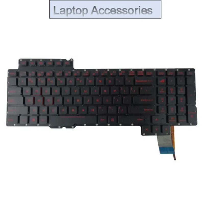 Для ноутбука Asus ROG G752 G752VL G752VT G752VY черная клавиатура с подсветкой - без рамки